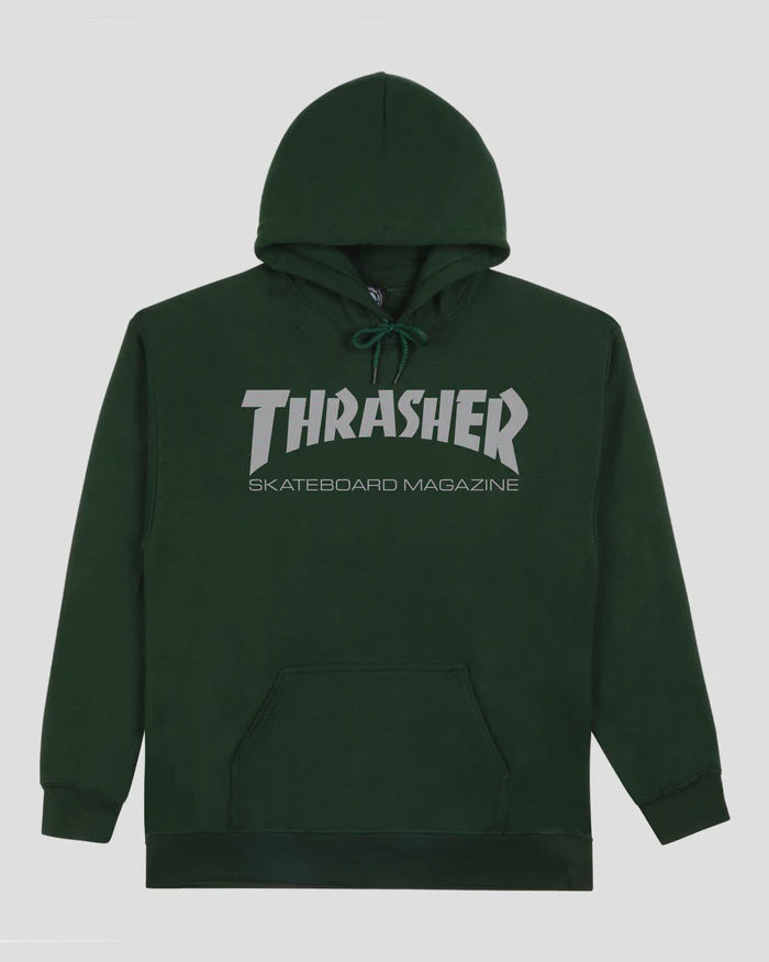 Thrasher Skate Mag Hooded Sweater Green Grey