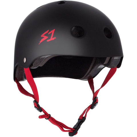 S1 Lifer Helmet - Black Matte/Red