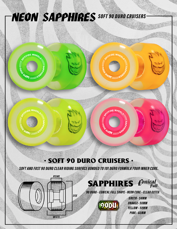 Spitfire Sapphire Neon Wheels – Pro Skateboards & Snowboards