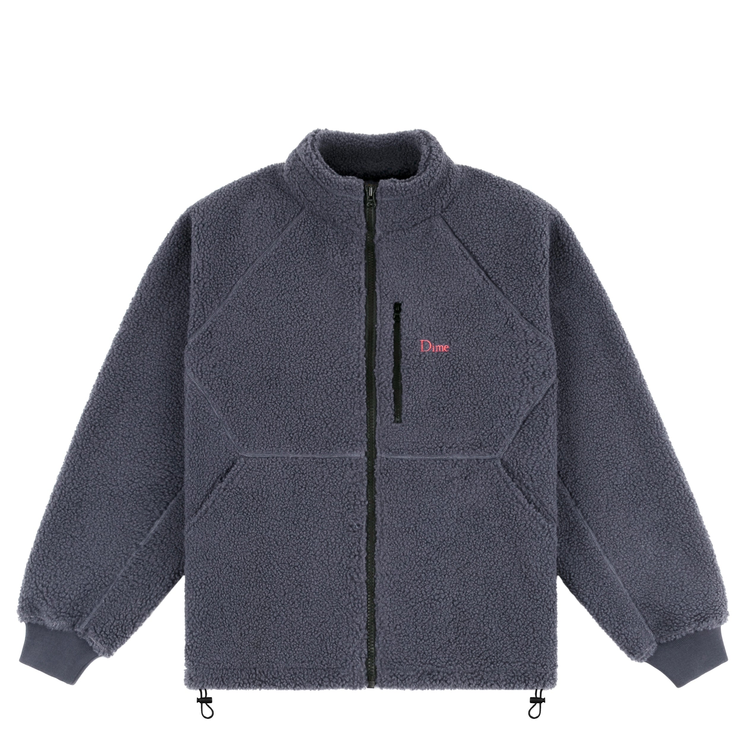 Dime Polar Fleece Sherpa Zip Jacket - Cool Grey – Pro Skateboards