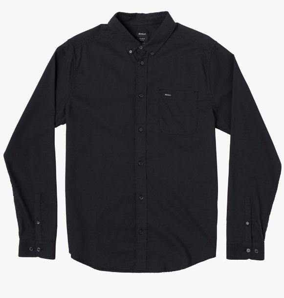 RVCA That'll Do Stretch L/S Button Up Shirt - Black