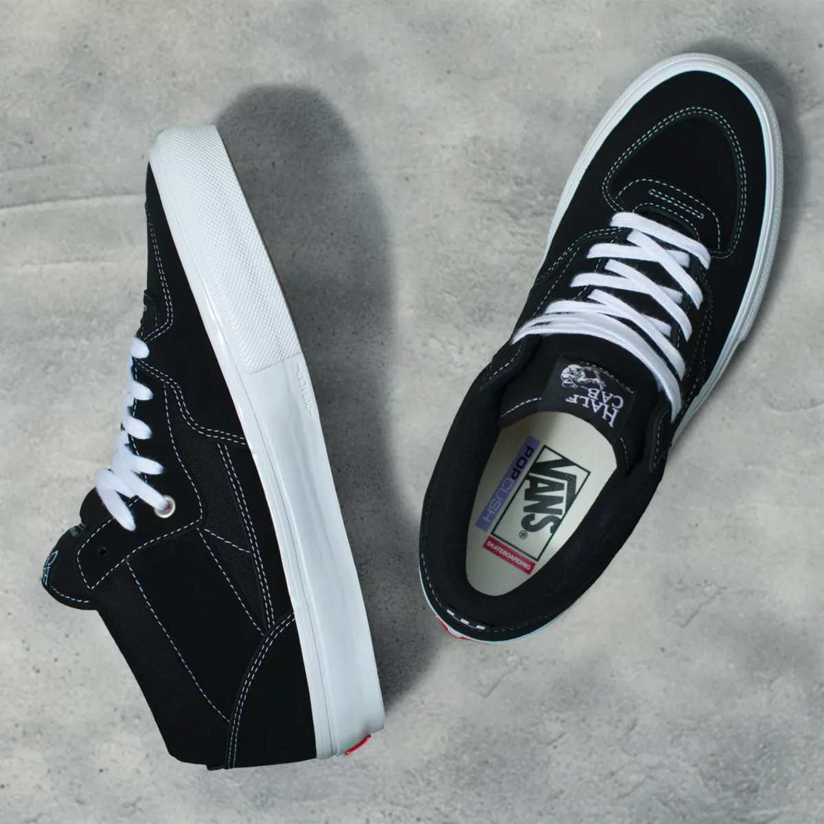 Vans Skate Half Cab Shoe Black White Pro Skates