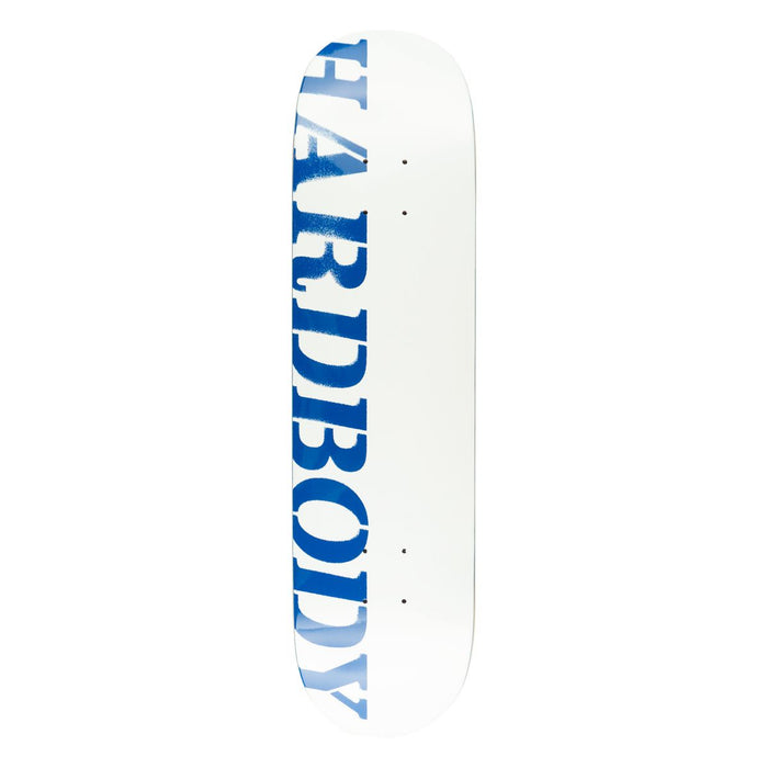 Hardbody Stencil Logo Deck - White/Blue