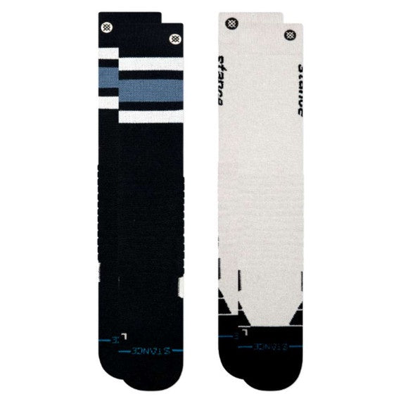 Stance Speed Mid Poly Snow 2 Pack Sock - Black