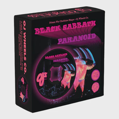 OJs Black Sabbath Paranoid Chubbies 99A Wheels - Black