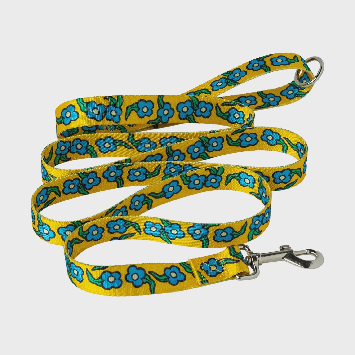 Krooked Flowers Dog Leash - Yellow/Multi