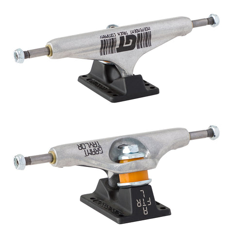 Independent Stg II Grant Taylor Barcode Hollow Trucks - Black/Silver