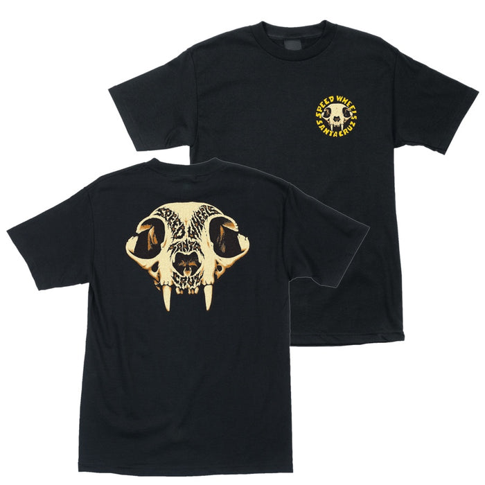 Santa Cruz Speed Wheels Skull T-Shirt - Black