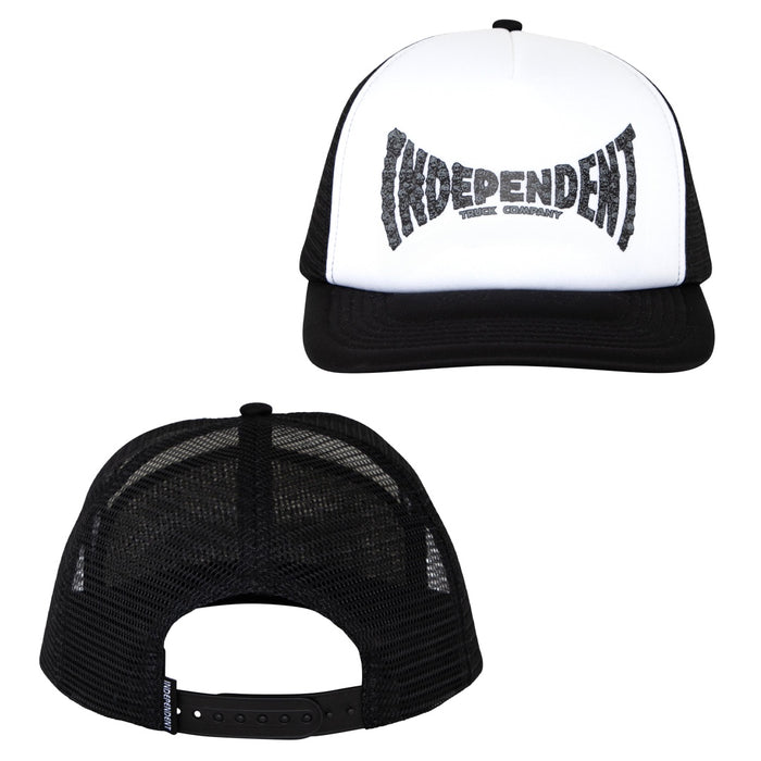 Independent Trucker Skull Span Cap - White/Black