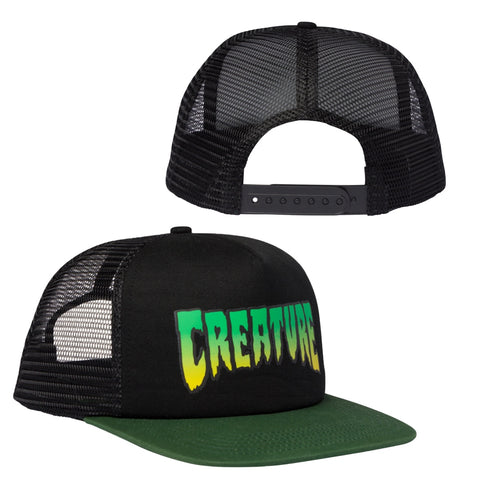 Creature Logo Trucker Cap - Black/Green