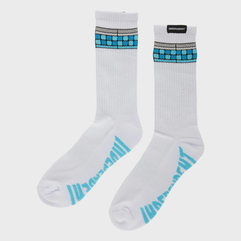 Independent Crew Tile Span Sock - White