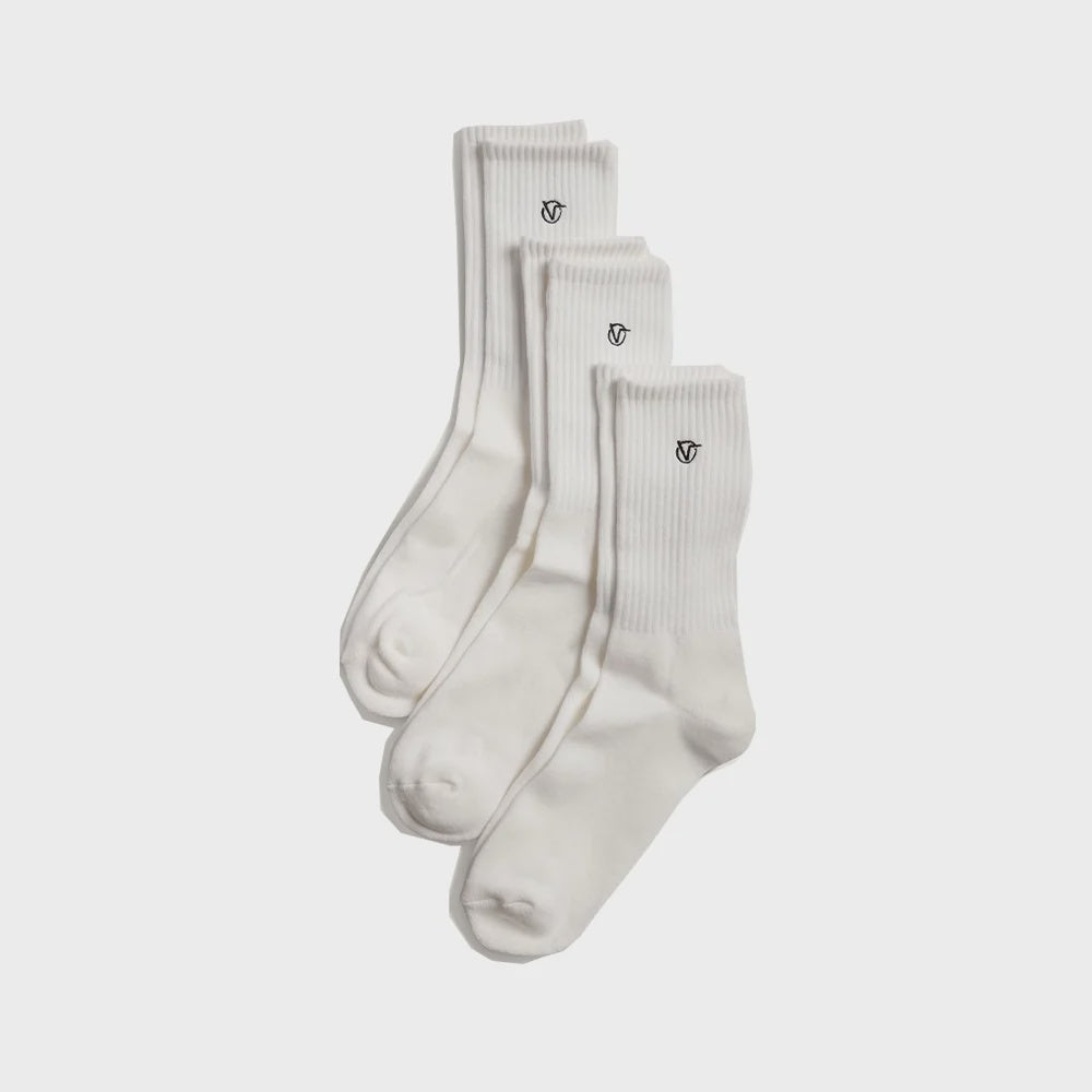 Vans x Rowan 3-Pack Crew Sock - White