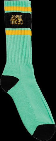 Anti Hero Blackhero Outline Sock - Green/Black/Gold