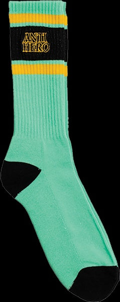 Anti Hero Blackhero Outline Sock - Green/Black/Gold