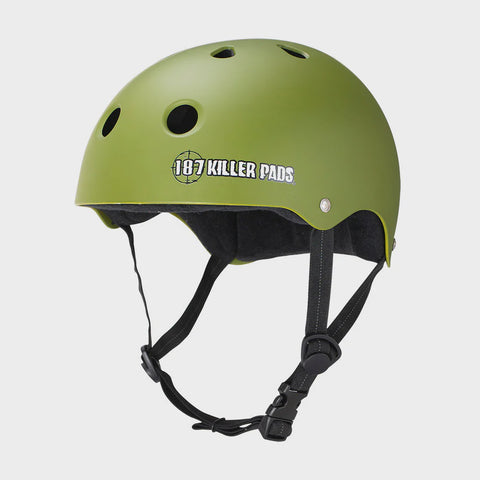187 Pro Skate Helmet w Sweatsaver - Matte Army