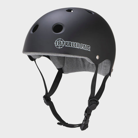 187 Pro Skate Helmet w Sweatsaver - Matte Black