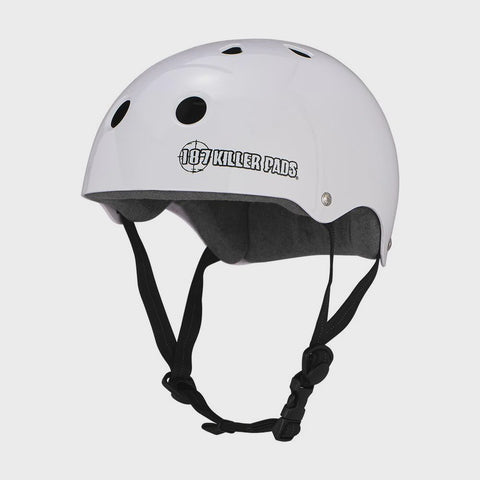 187 Pro Skate Helmet w Sweatsaver  - White