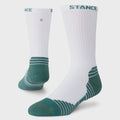 Stance Golf Fairway Ribbed Crew Sock - White