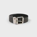 Dime Reversible Leather Belt - Black/Black