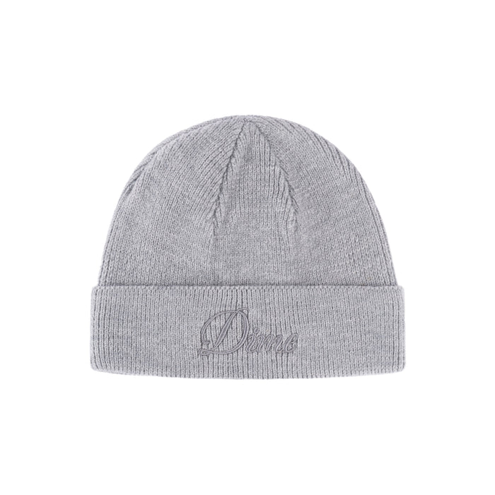 Dime Cursive Wool Fold Beanie - Heather Gray