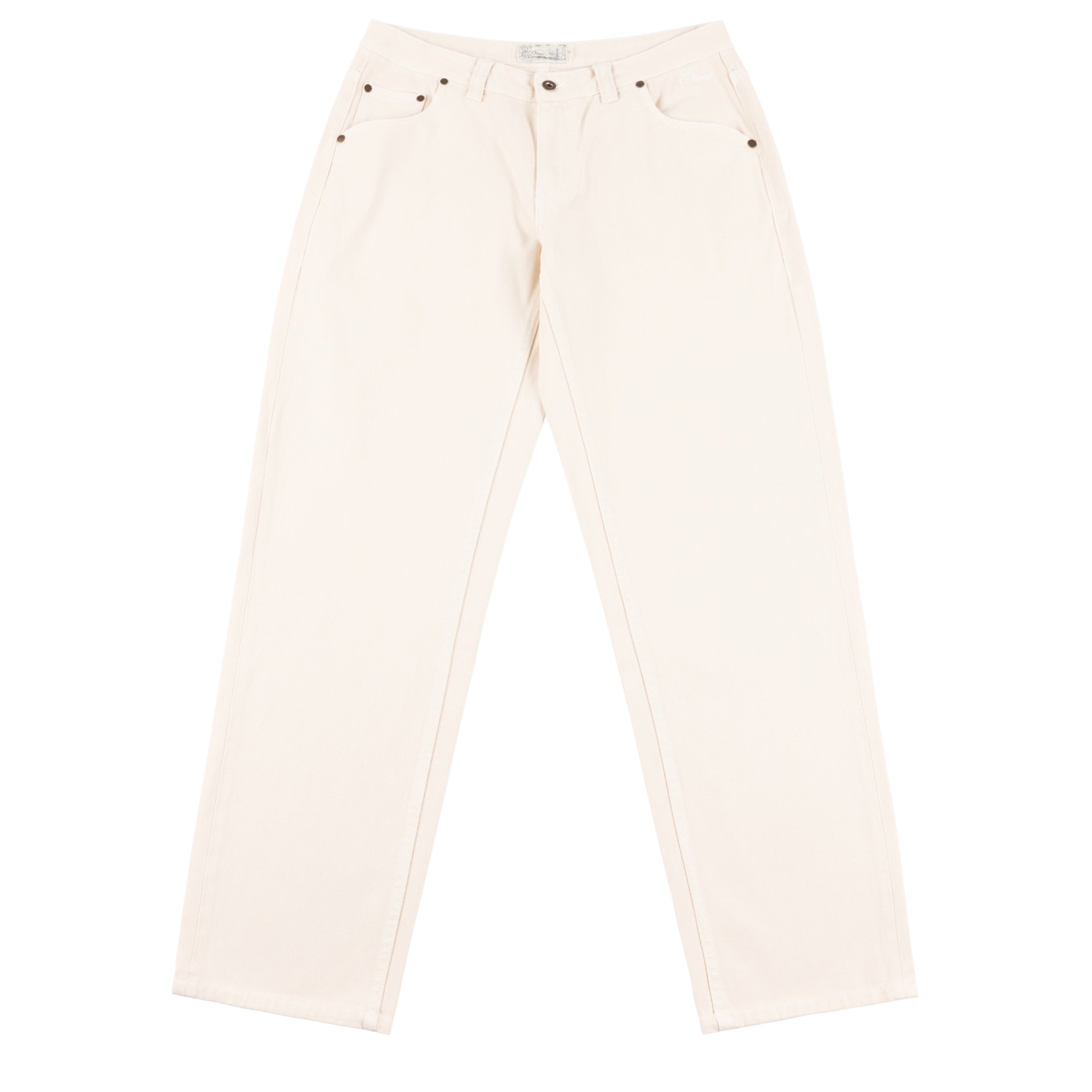 Dime Relaxed Denim Pants - Warm White