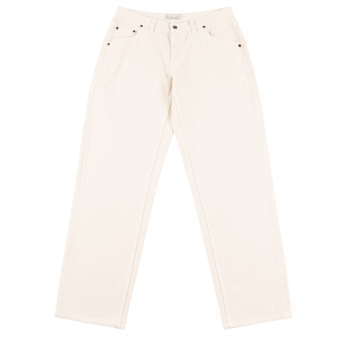 Dime Relaxed Denim Pants - Warm White