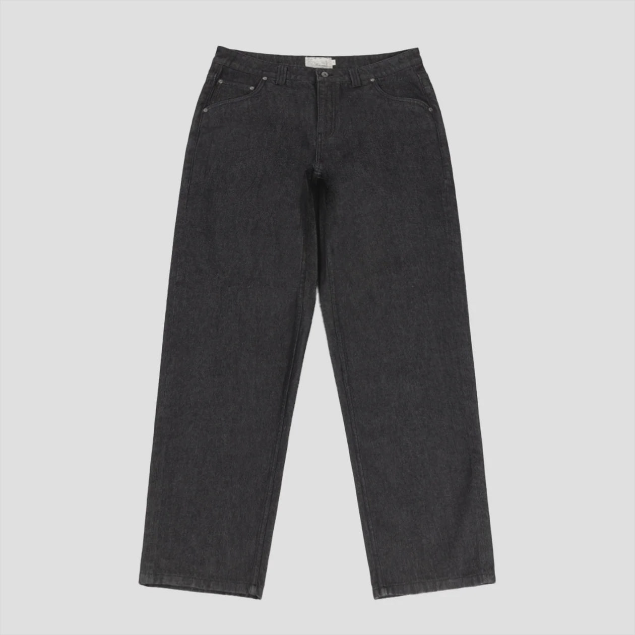 Dime Relaxed Denim Pants - Black Washed