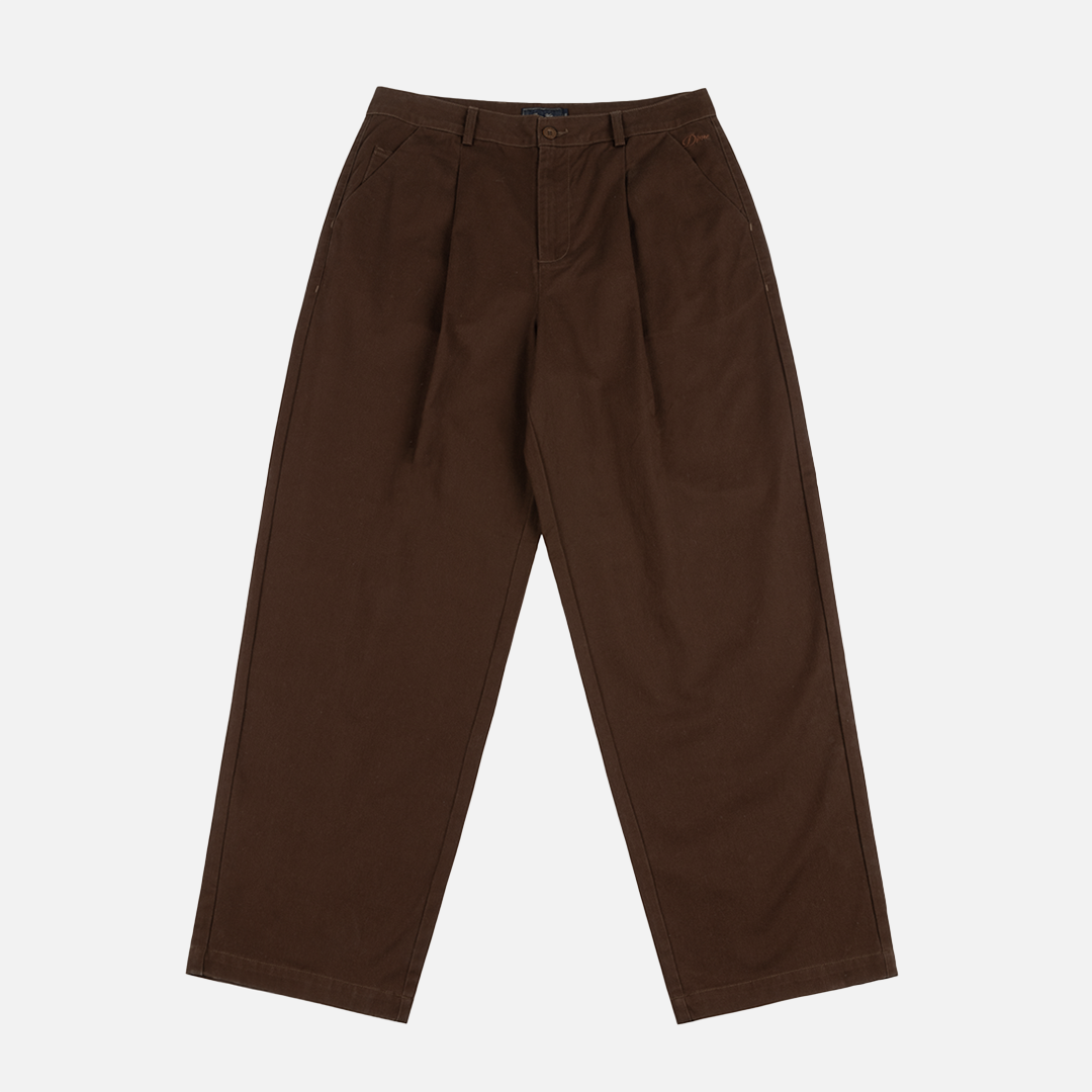 Dime Baggy Chino Pants - Dark Brown