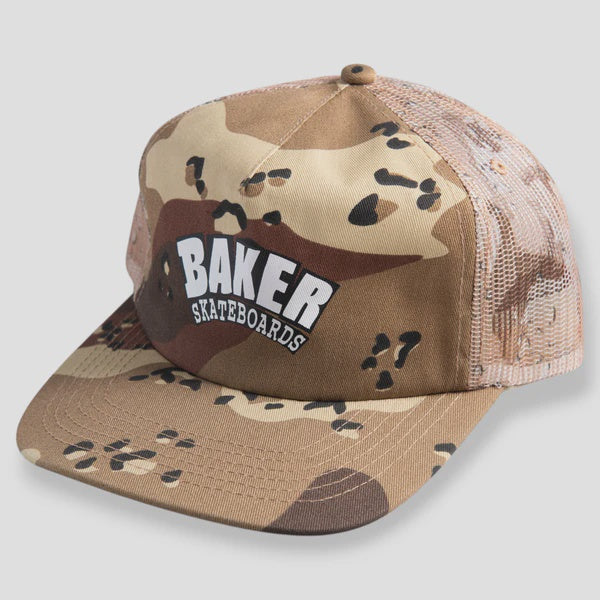 Baker Arch Logo Mesh Snapback Cap - Desert Camo
