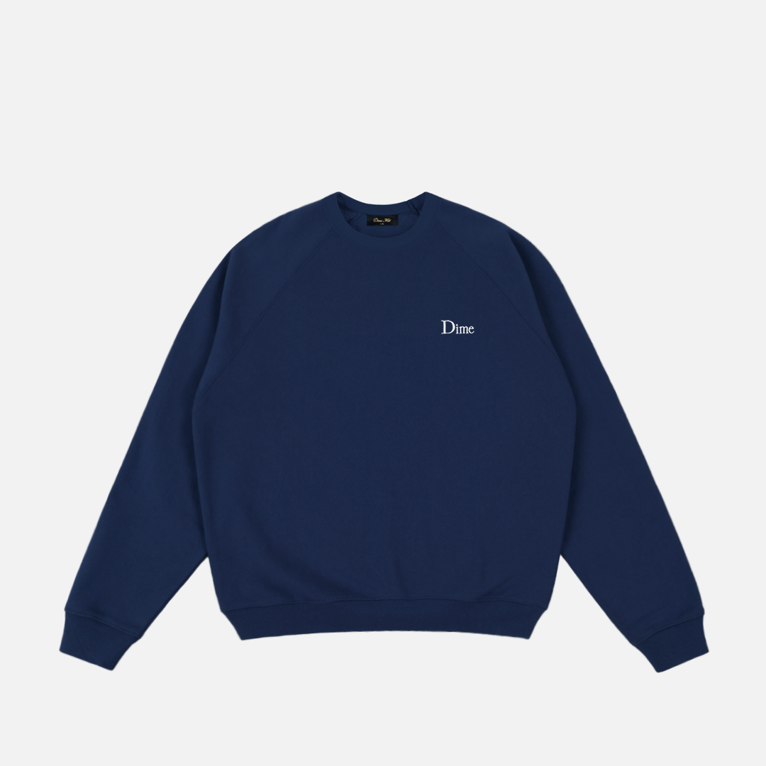 Dime Classic Small Logo Crewneck Sweater - Midnight Navy