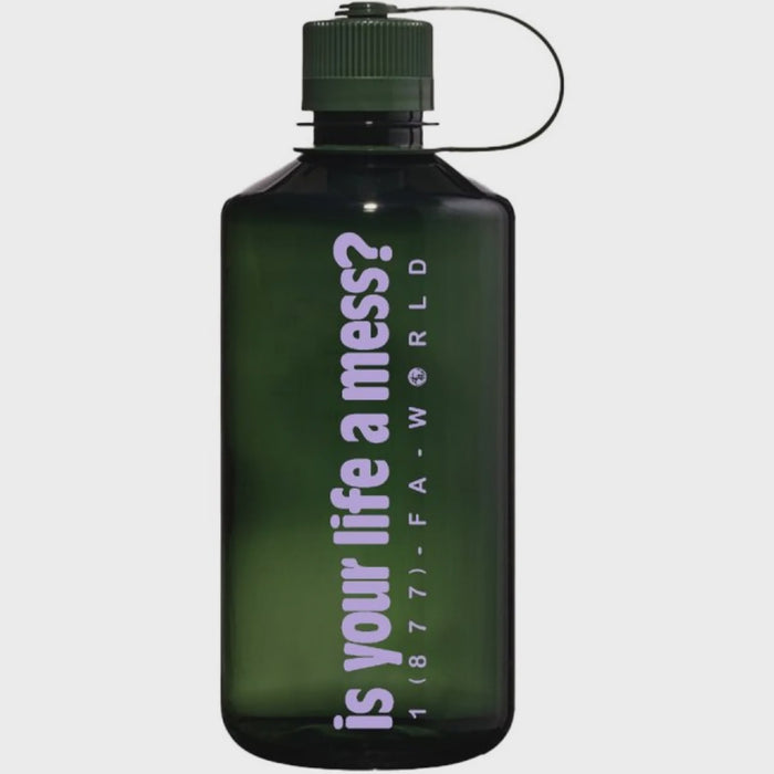 Fucking Awesome Is Your Life A Mess? Nalgene Water Bottle - Jade