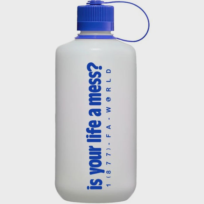 Fucking Awesome Is Your Life A Mess? Nalgene Water Bottle - White