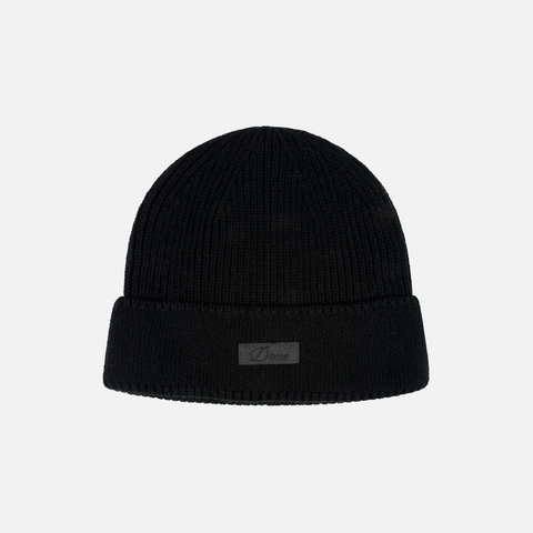 Dime Cursive Rib Beanie - Black