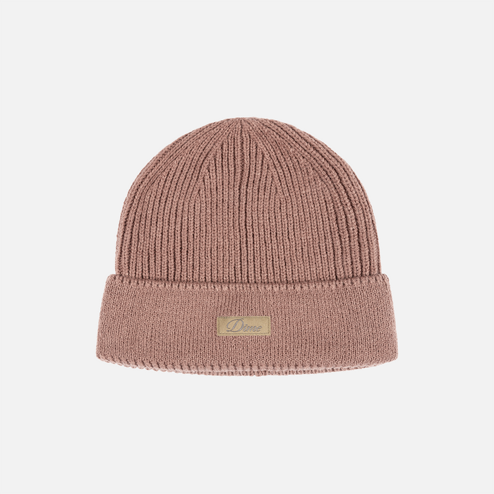 Dime Cursive Rib Beanie - Camel