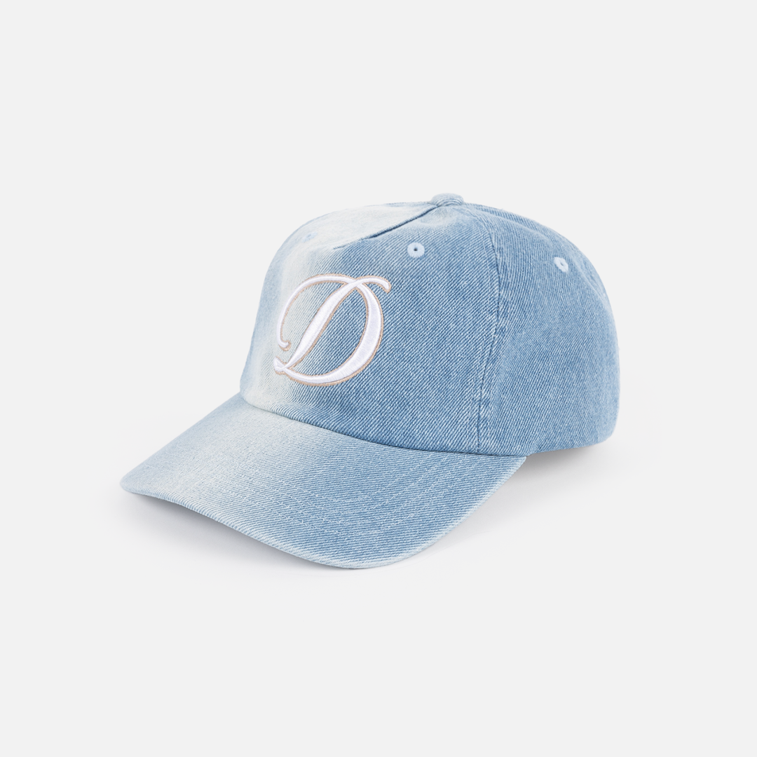 Dime Cursive Denim Worker Cap - Blue Washed