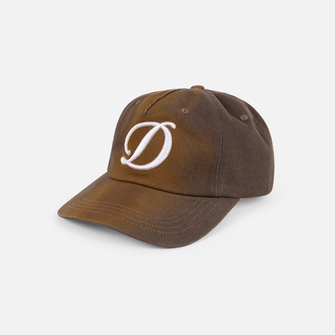 Dime Cursive Denim Worker Cap - Brown Washed