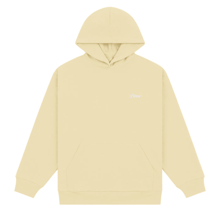 Dime Cursive Small Logo Hooded Sweater - Cloud Cream
