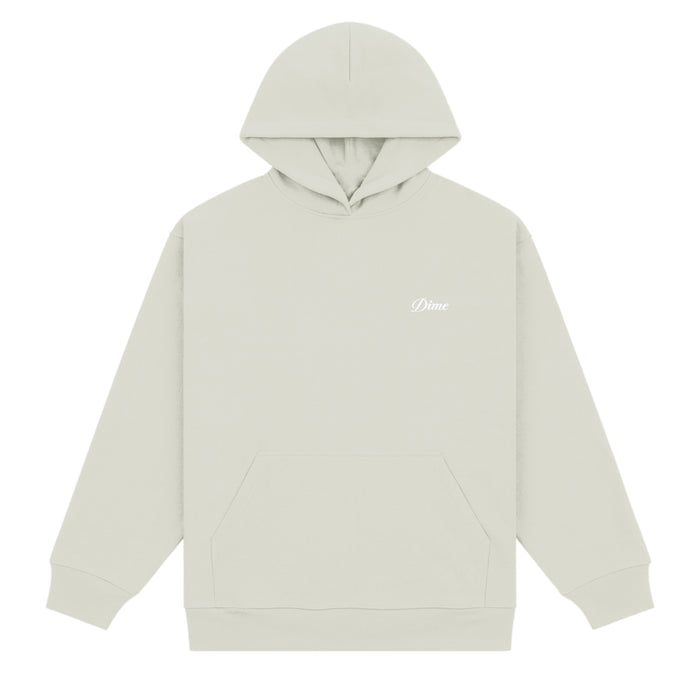Dime Cursive Small Logo Hooded Sweater - Charcoal Moss