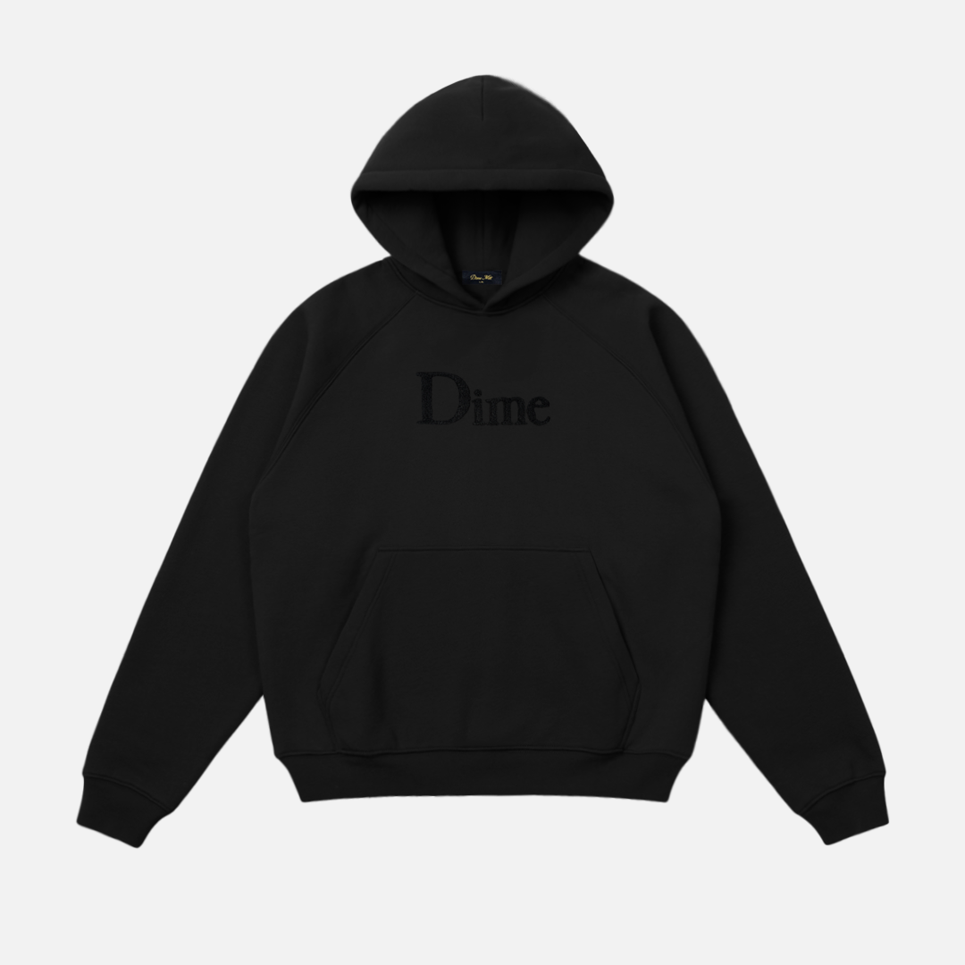 Dime Classic Logo Hooded Sweater - Black