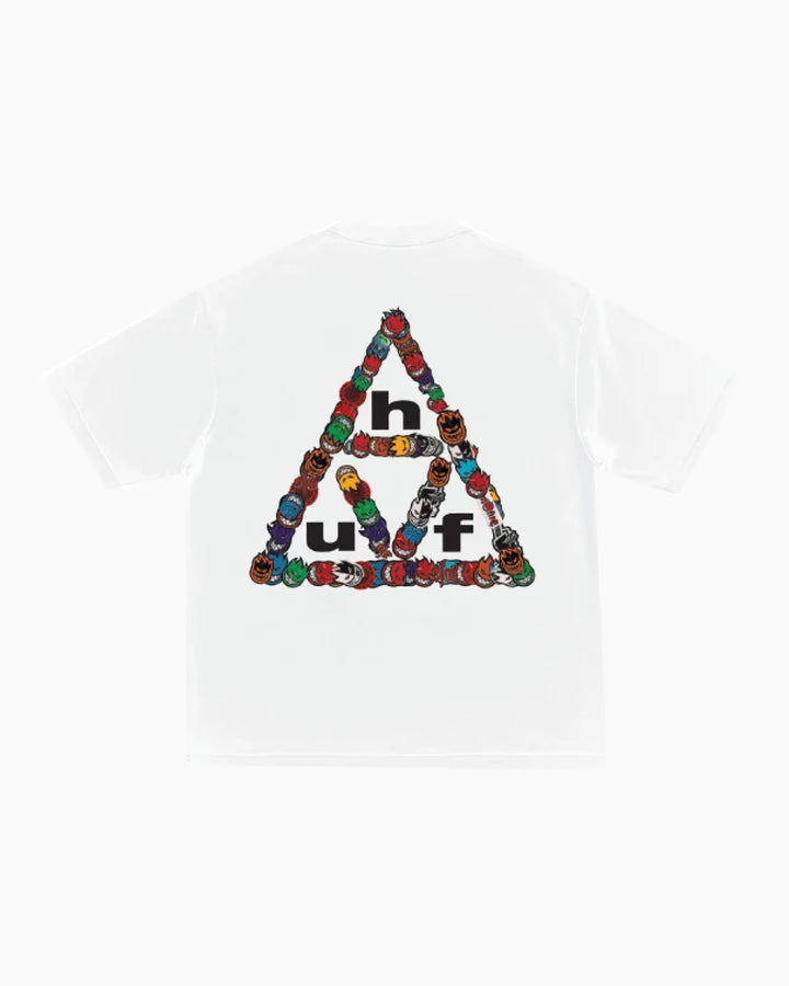 Huf Spitfire Sticker TT T-Shirt - White