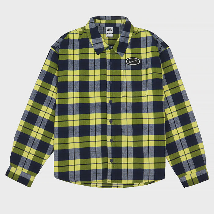 Nike SB Koston Flannel Shirt - Midnight Navy/Speed Yellow