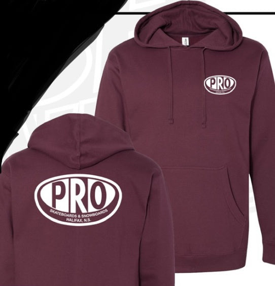 Pro Skates Classic Proval Hooded Sweater - Maroon/White