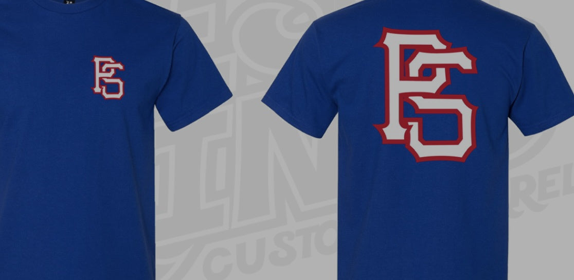 Pro Skates PS Logo T-Shirt - Royal Blue/Red/White