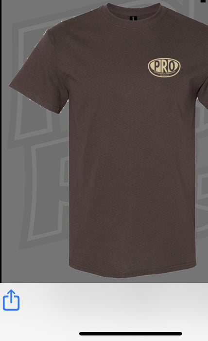 Pro Skates Proval Chest T-Shirt - Dark Chocolate/Beige