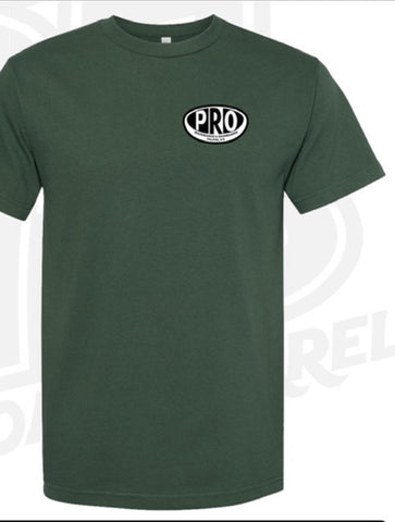 Pro Skates Proval Chest T-Shirt - Forest Green Black/White