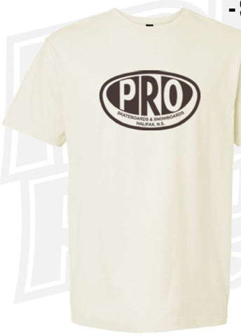 Pro Skates Full Front Proval T-Shirt - Off White/Dark Choc