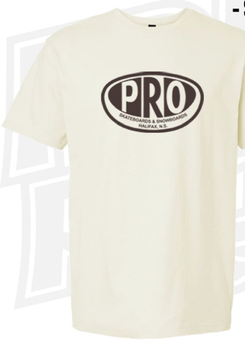 Pro Skates Full Front Proval T-Shirt - Off White/Dark Choc