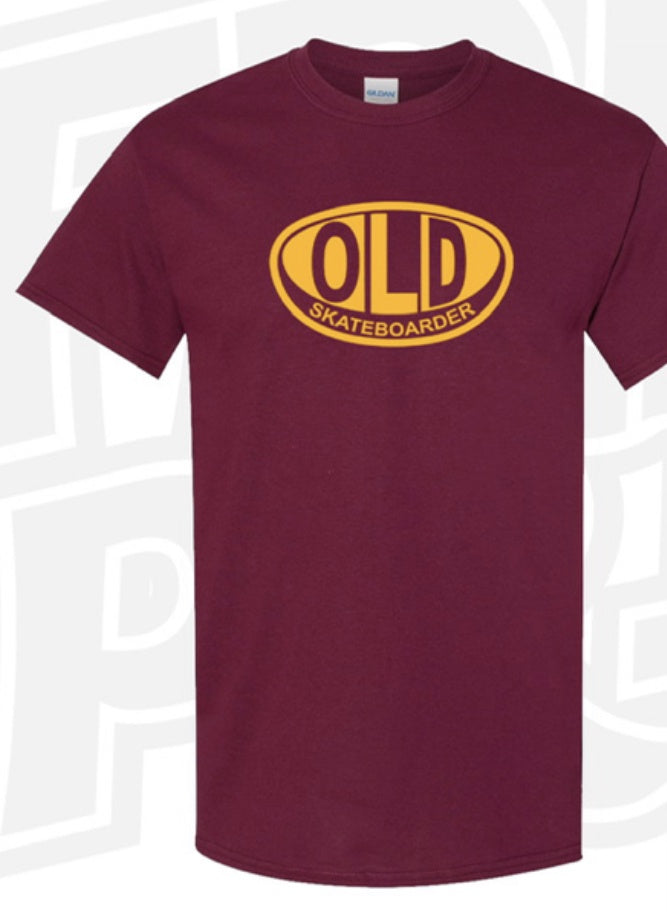 Pro Skate Full Front Old T-Shirt - Maroon