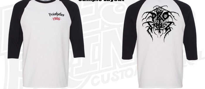 Pro Skates Beetle 3/4 T-Shirt - Black/White