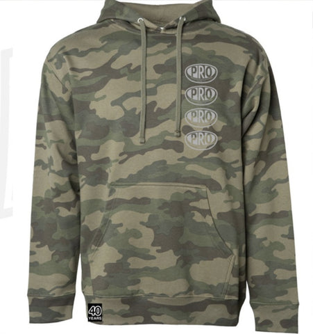 Pro Skates Chest Proval Hooded Sweater - Forest Camo/Cool Grey